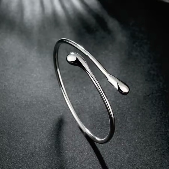 New Silver Women fine Water droplets bangles Bracelet - Picture 10 of 10